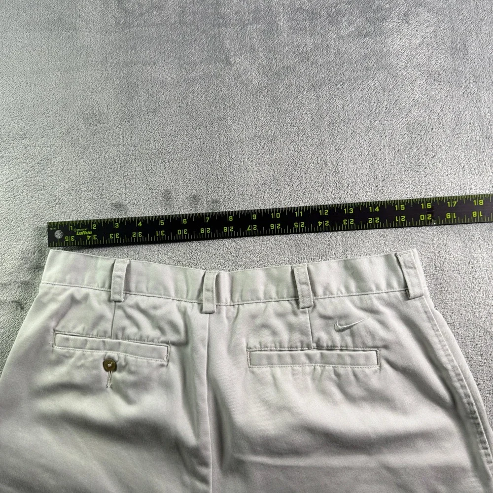 Nike Y2K Golf Flat Front Cotton Twill Chino Pants Mens 34x32 Stone Khaki - Picture 8 of 12
